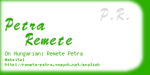 petra remete business card